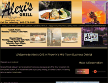 Tablet Screenshot of alexisgrill.com